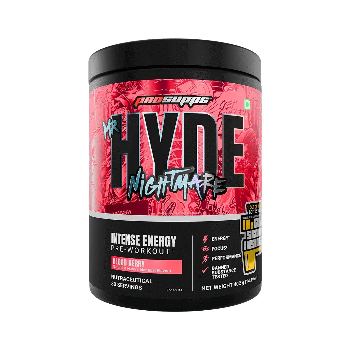 Prosupps Hyde Nightmare Pre Workout | 30 Servings - Prosupps India