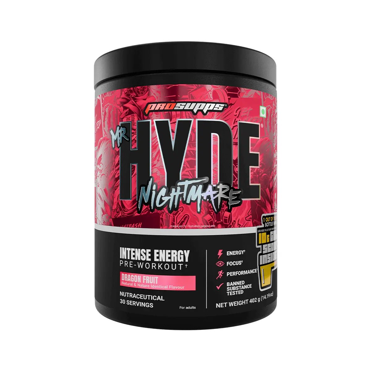 Prosupps Hyde Nightmare Pre Workout | 30 Servings - Prosupps India