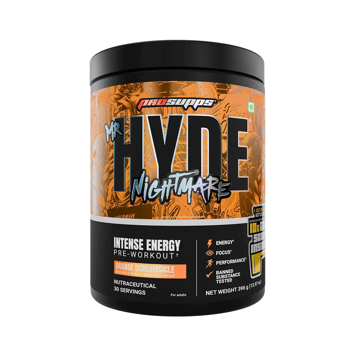 Prosupps Hyde Nightmare Pre Workout | 30 Servings - Prosupps India