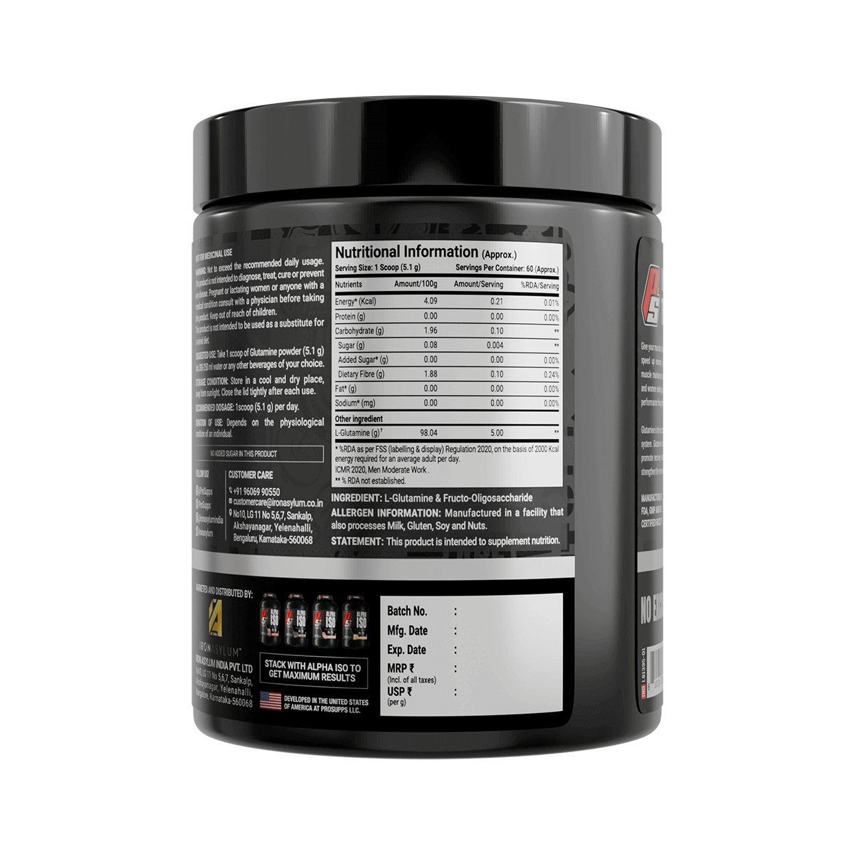 Prosupps Glutamine 300g Powder | Muscle Recovery & Immune Support Supplement - Prosupps