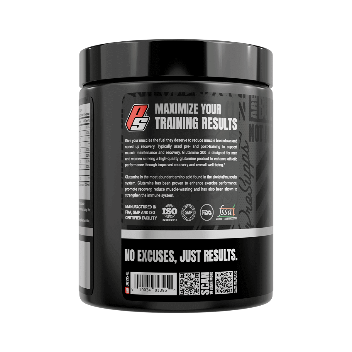 Prosupps Glutamine 300g Powder | Muscle Recovery & Immune Support Supplement - Prosupps