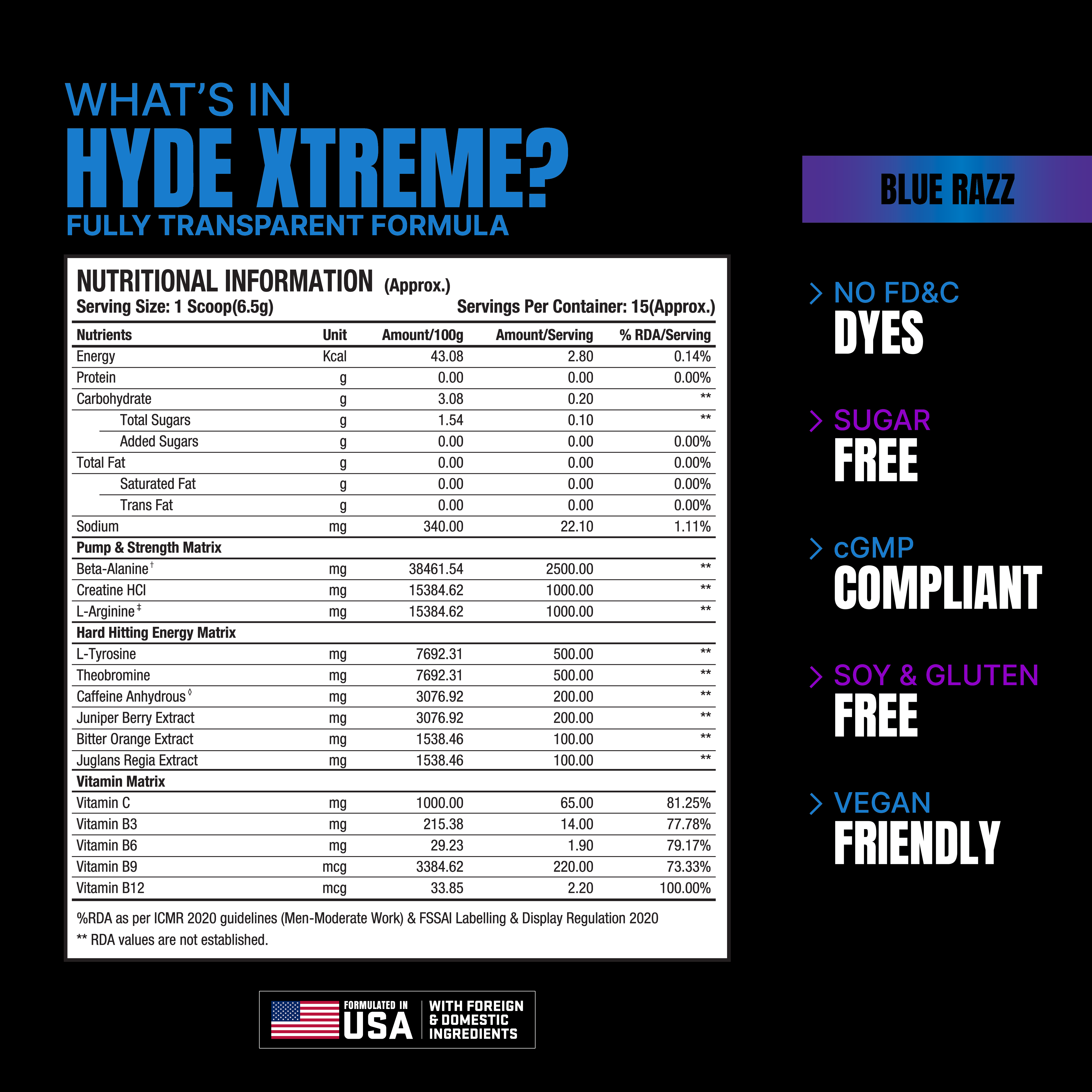 Prosupps Hyde Xtreme Pre Workout - 15 Servings