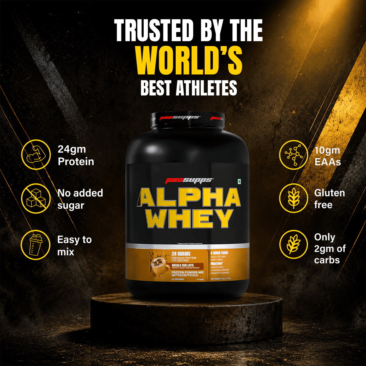 Prosupps Alpha Whey Protein Powder 1.98kg | Muscle Growth & Recovery Support - Prosupps
