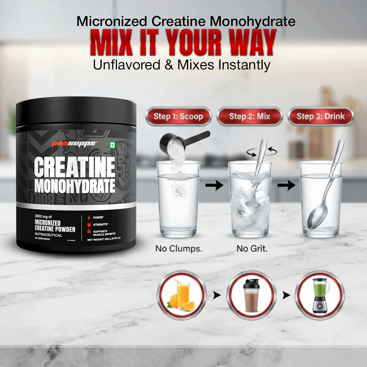 Prosupps Creatine Monohydrate | Muscle Strength, Power & Performance Support - Prosupps