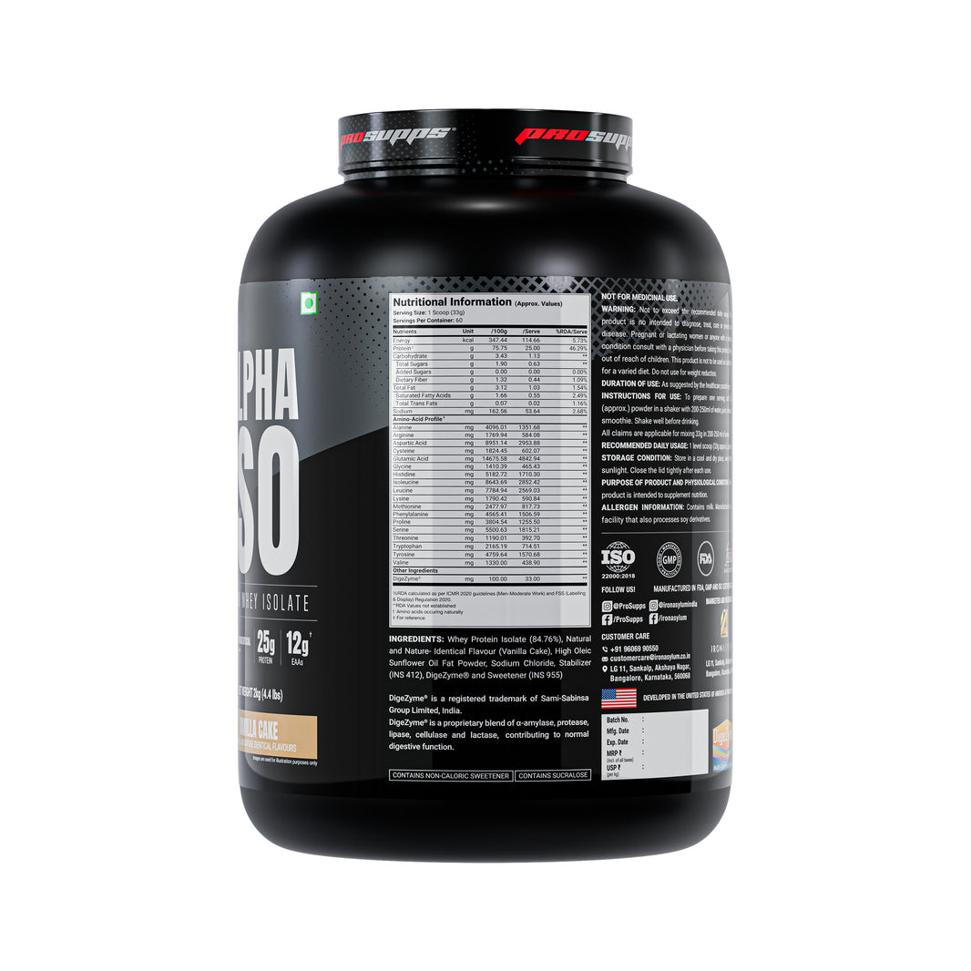 ProSupps Alpha ISO 4.4lbs Whey Protein Isolate - Prosupps