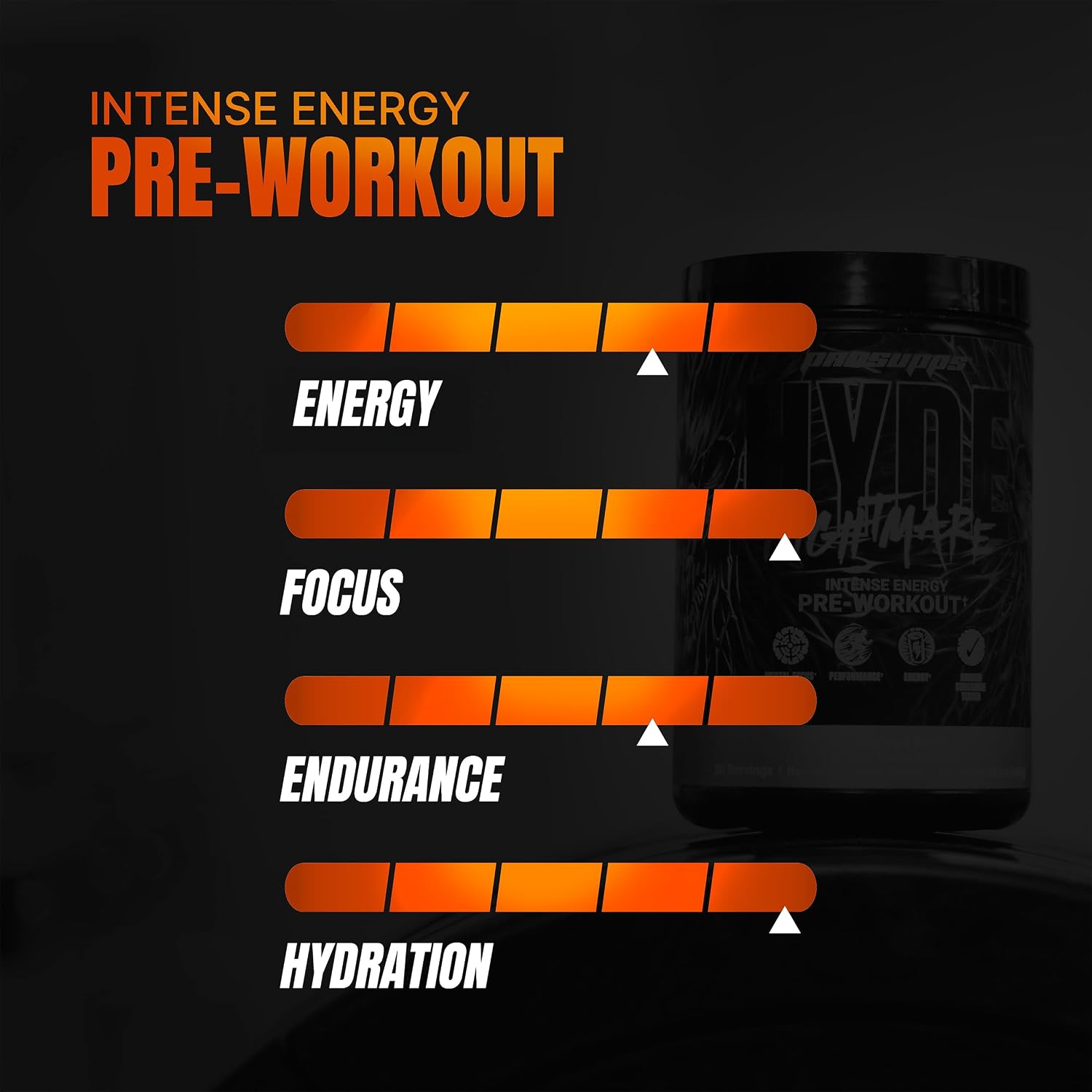 Prosupps Hyde Nightmare Pre Workout | Extreme Energy & Intense Focus Formula - Prosupps