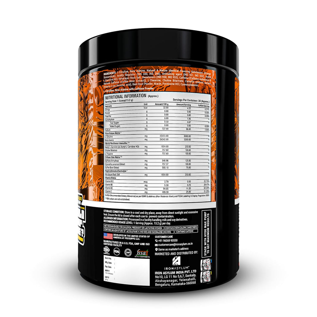 Prosupps Hyde Nightmare Pre Workout | Extreme Energy & Intense Focus Formula - Prosupps